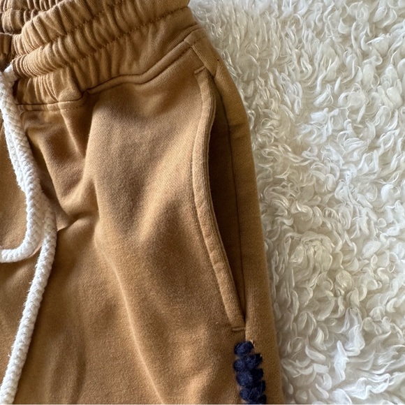 JW Anderson Wide Leg Contrast Stitch Track Pant French Terry in tobacco Sz Small - Picture 6 of 16